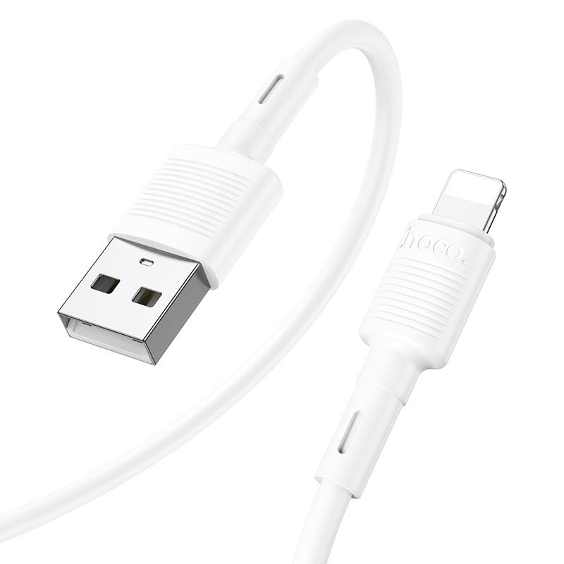 USB-A - Lightning Data- en Oplaadkabel HOCO X83 Victory, 18W, 1m, Wit