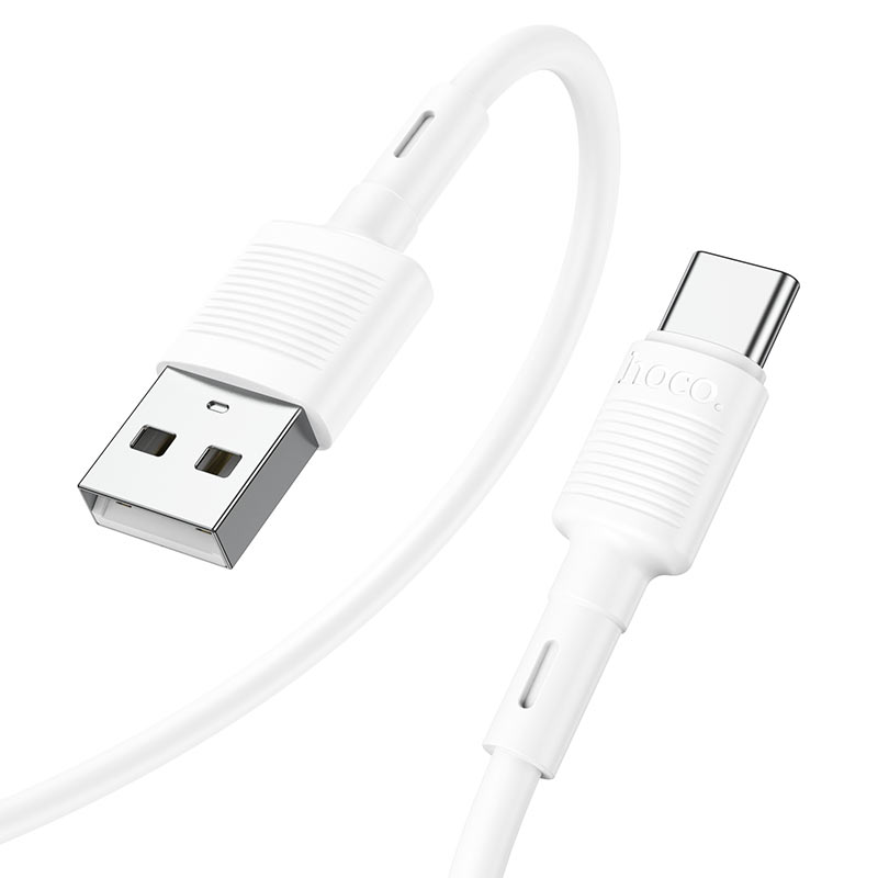 Data- en Oplaadkabel USB-A - USB-C HOCO X83 Victory, 20W, 1m, Wit