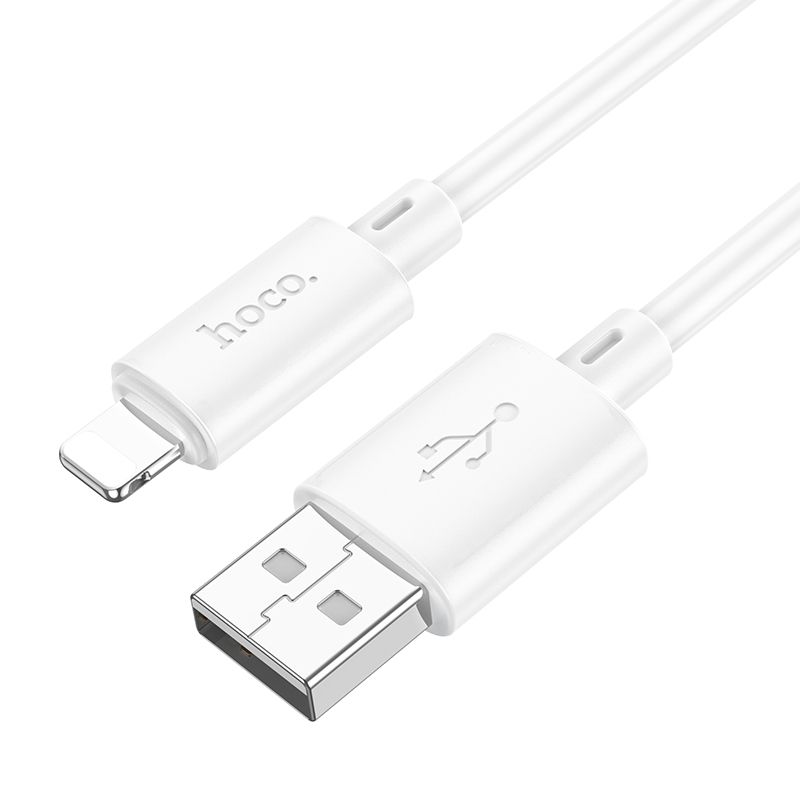 Gegevens- en oplaadkabel USB-A - Lightning HOCO X88, 18W, 1m, Wit
