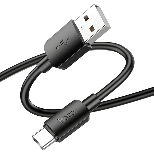 USB-A - USB-C HOCO X96 Data- en Oplaadkabel, 27W, 0.25m, Zwart