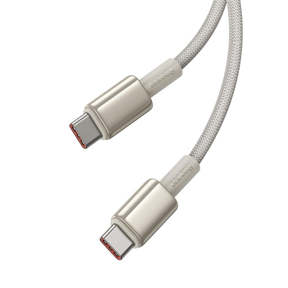 USB-C Data- en Oplaadkabel - USB-C Baseus Tungsten Gold, 100W, 1m, Goud P10319800G21-00