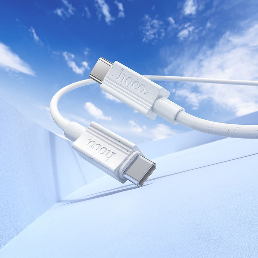 USB-C Data- en Oplaadkabel - USB-C HOCO X107, 60W, 1m, Wit