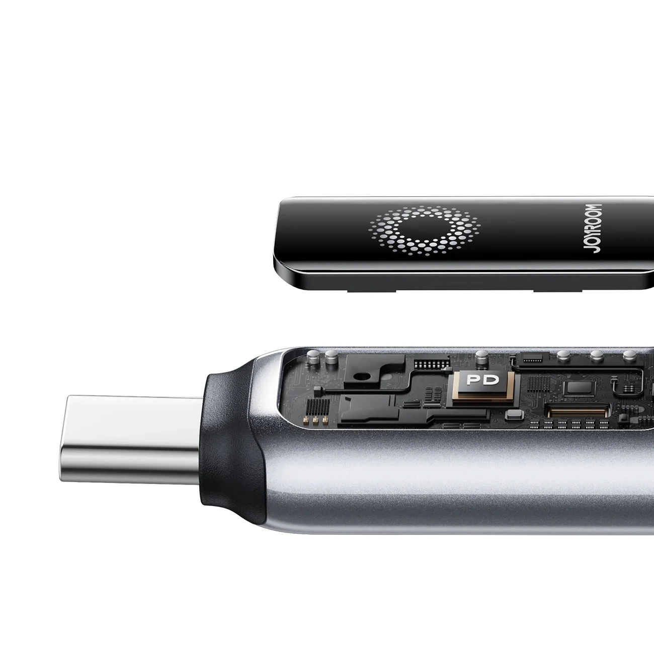 Data- en Oplaadkabel USB-A - USB-C Joyroom S-A55 StarFlight Display, 66W, 1.2m, Zwart