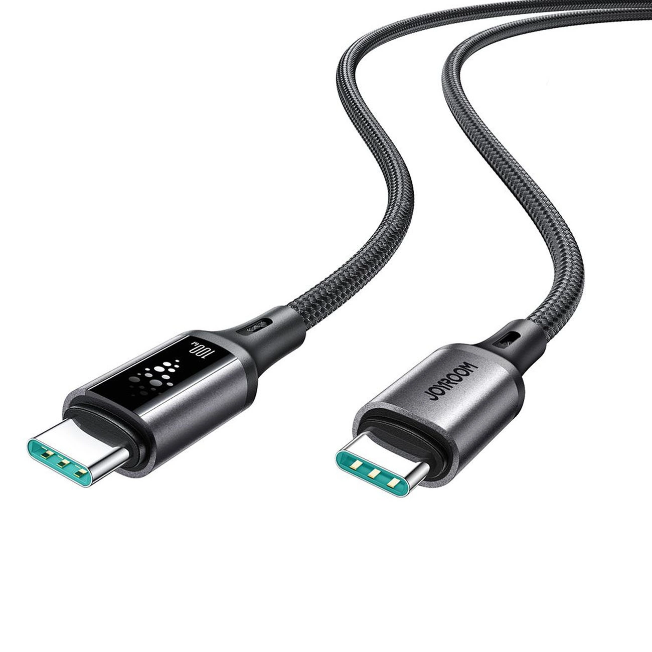 USB-C Data- en Oplaadkabel - USB-C Joyroom S-A60 StarTalk, 100W, 1.2m, Zwart