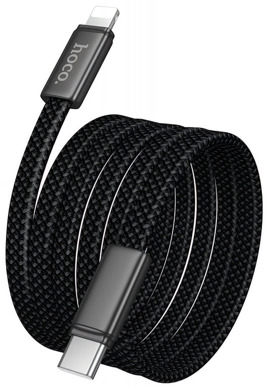 USB-C - Lightning Data- en Oplaadkabel HOCO X125, 30W, 1m, Zwart