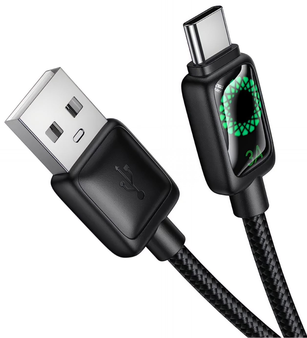 USB-A - USB-C Data- en Oplaadkabel HOCO U146, 36W, 1.2m, Zwart