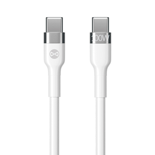 USB-C Data- en Oplaadkabel - USB-C Forever Flexible, 100W, 2m, Wit