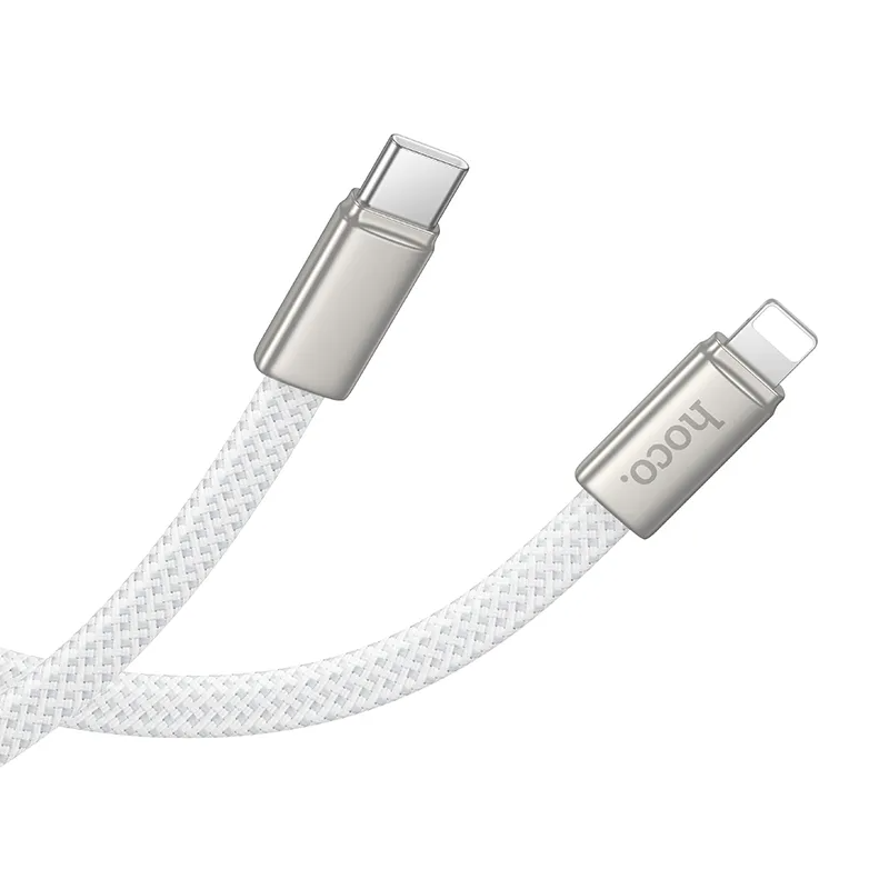 USB-C - Lightning Data- en Oplaadkabel HOCO X125, 30W, 1m, Wit