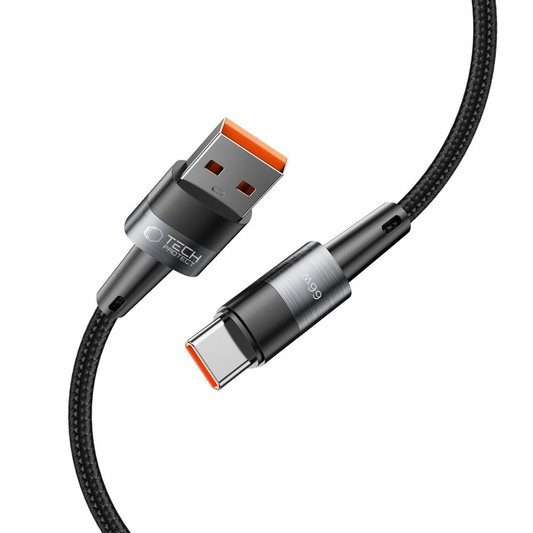 USB-A naar USB-C Data- en Oplaadkabel Tech-Protect Ultraboost, 66W, 0,5m, Grijs