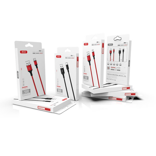 Data- en Oplaadkabel USB-A - USB-C XO Design NB143, 18W, 2m, Zwart