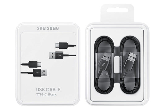 Samsung USB-A naar USB-C data- en oplaadkabel 2-pak, 25W, 1,5m, zwart EP-DG930MBEGGWW