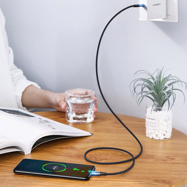 USB-C Data- en Oplaadkabel - USB-C UGREEN US316, 100W, 2m, Gri