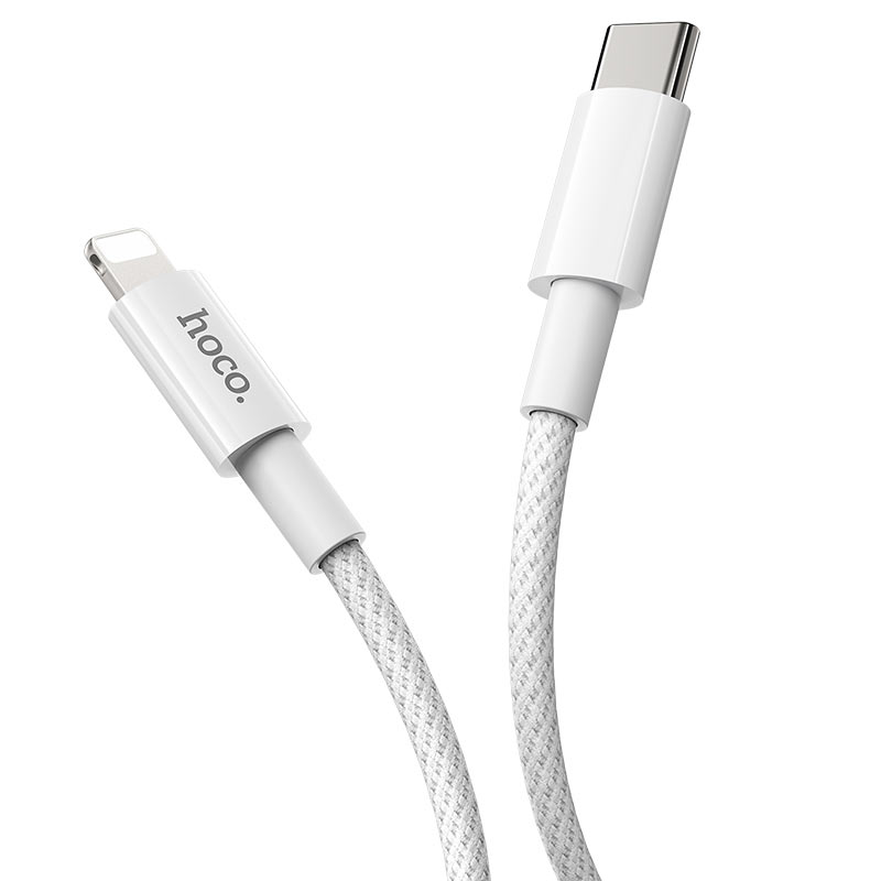 USB-C - Lightning Data- en Oplaadkabel HOCO X56, 20W, 1m, Wit