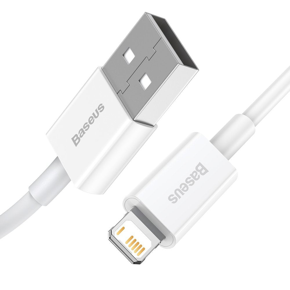 Data- en Oplaadkabel USB-A - Lightning Baseus Superior Series, 20W, 1.5m, Wit CALYS-B02