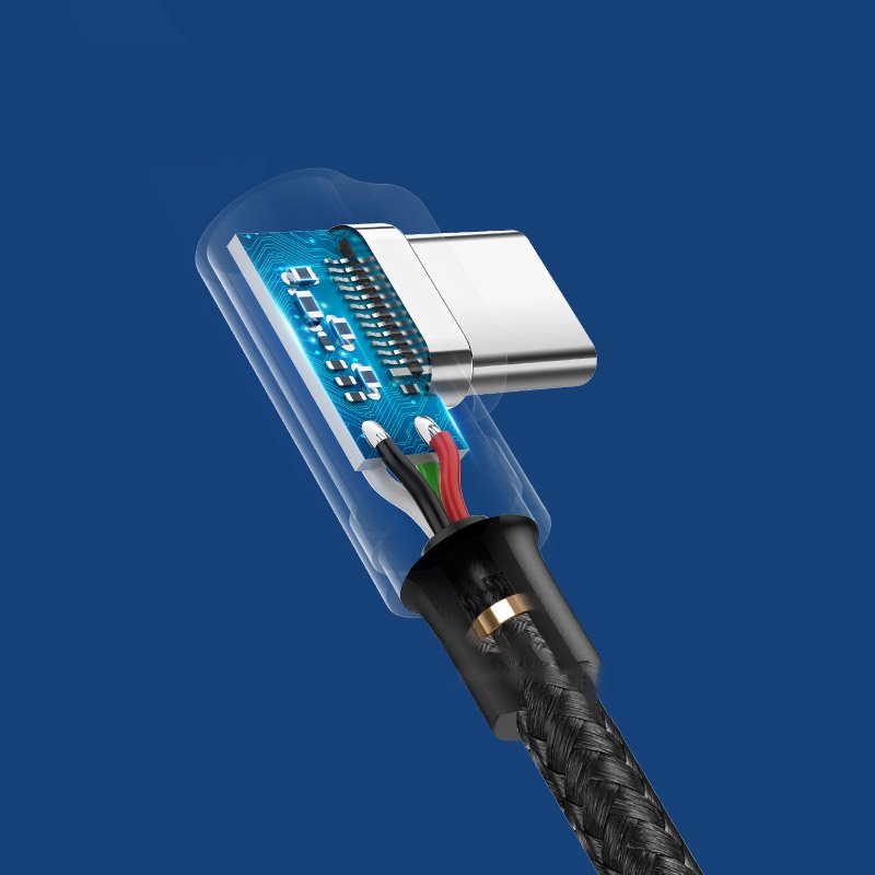 USB-A naar USB-C data- en oplaadkabel UGREEN US255 Schuin, 60W, 1m, Grijs