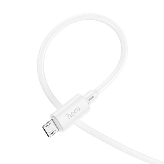 HOCO X88 USB-A - microUSB data- en oplaadkabel, 18W, 1m, Wit