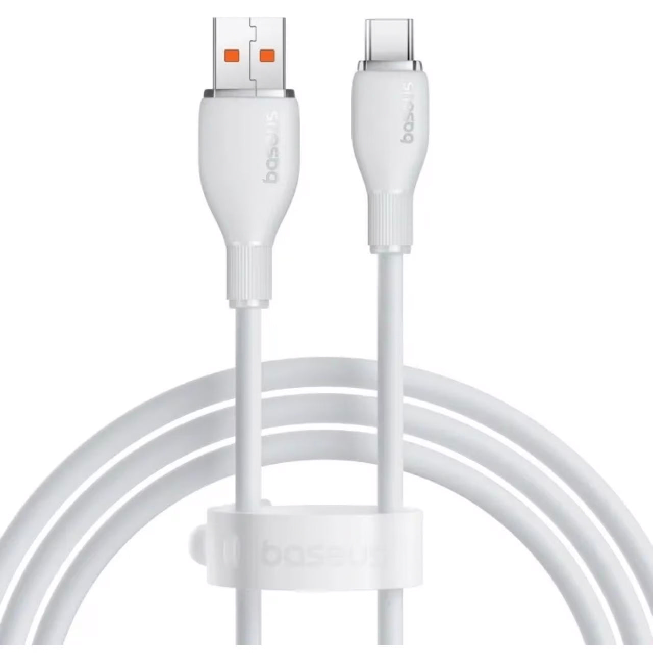 Data- en Oplaadkabel USB-A naar USB-C Baseus Pudding, 100W, 2m, Wit P10355703221-01