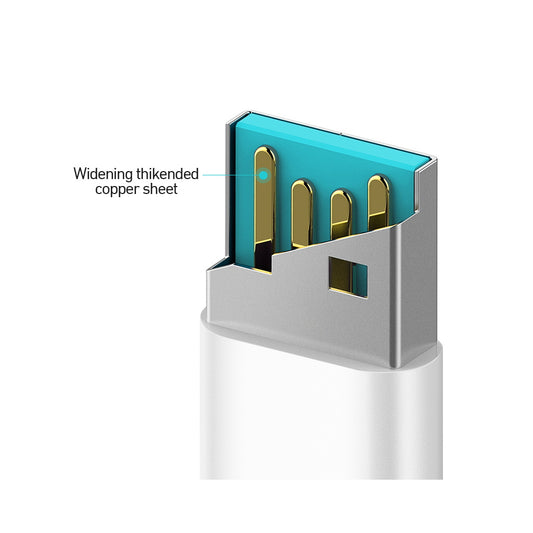 Data- en Oplaadkabel USB-A - Lightning BWOO X172L, 18W, 1m, Wit
