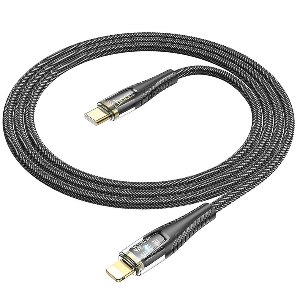 USB-C - Lightning Data- en Oplaadkabel HOCO U121, 27W, 1.2m, Zwart