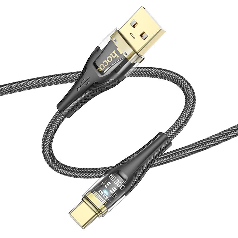 Data- en Oplaadkabel USB-A - USB-C HOCO U121, 18W, 1.2m, Zwart