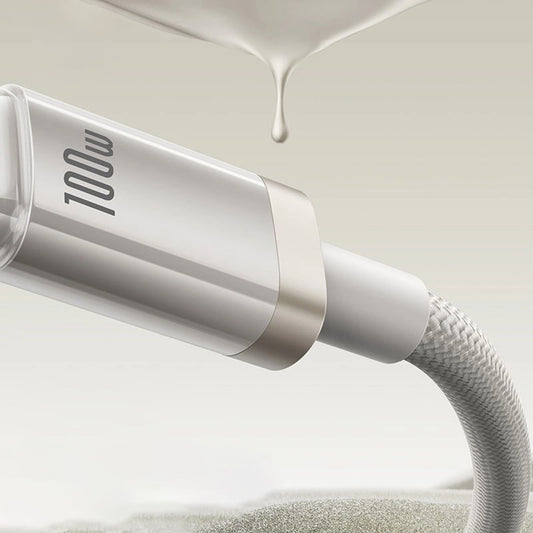 Data- en Oplaadkabel USB-A - USB-C Baseus Titanium, 100W, 1m, Zilver P10378102G21-00