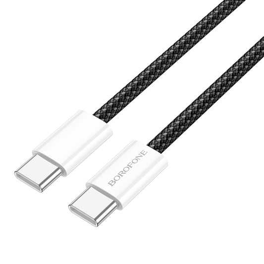 USB-C Data- en Oplaadkabel - USB-C Borofone BX103 Origineel, 60W, 1m, Zwart