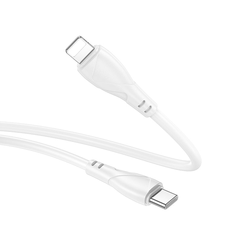 USB-C Data- en Oplaadkabel - USB-C Borofone BX121 Energy, 60W, 1m, Wit
