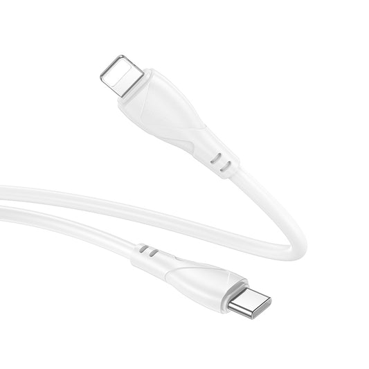 USB-C Data- en Oplaadkabel - USB-C Borofone BX121 Energy, 60W, 1m, Wit