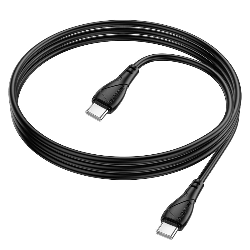 USB-C Data- en Oplaadkabel - USB-C Borofone BX121 Energy, 60W, 1m, Zwart