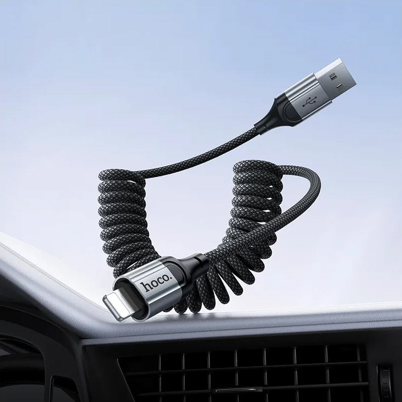 USB-A - Lightning Data- en Oplaadkabel HOCO X121, 27W, 1.5m, Zwart
