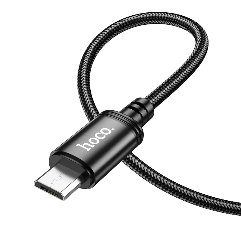 USB-A - microUSB Data- en Oplaadkabel HOCO X89, 18W, 1m, Zwart
