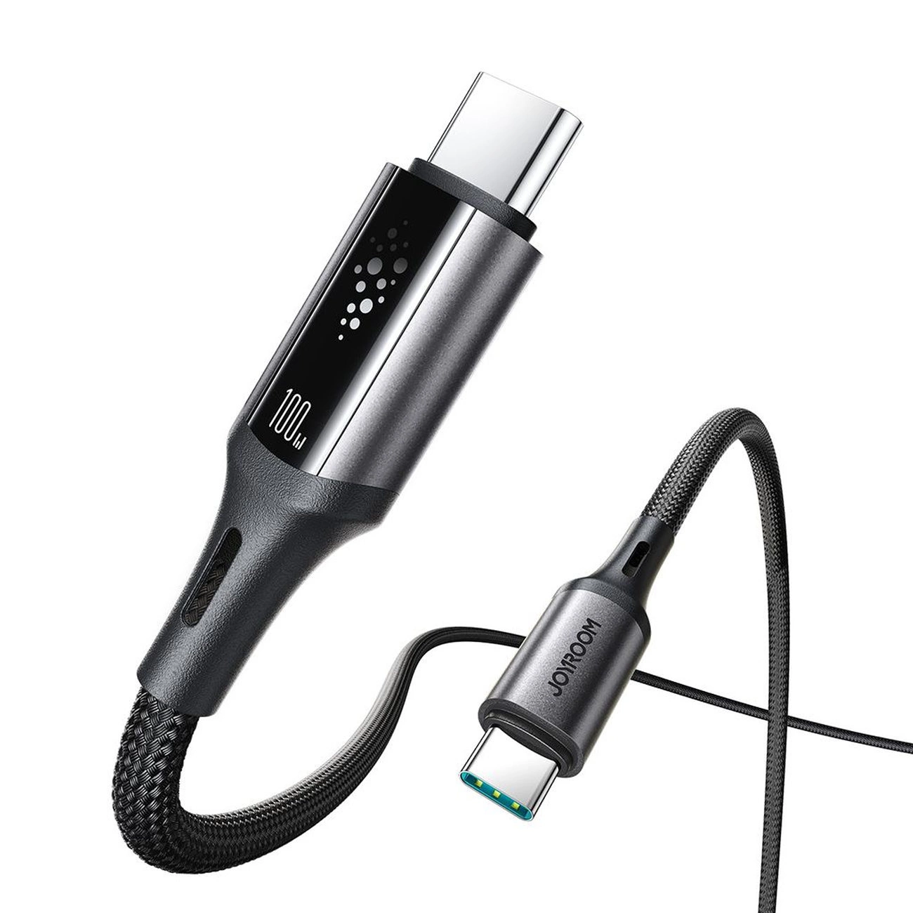 USB-C Data- en Oplaadkabel - USB-C Joyroom S-A60 StarTalk, 100W, 1.2m, Zwart