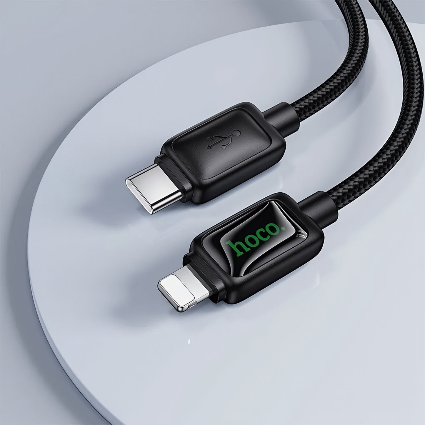 USB-C - Lightning Data en Oplaadkabel HOCO U146, 30W, 1.2m, Zwart