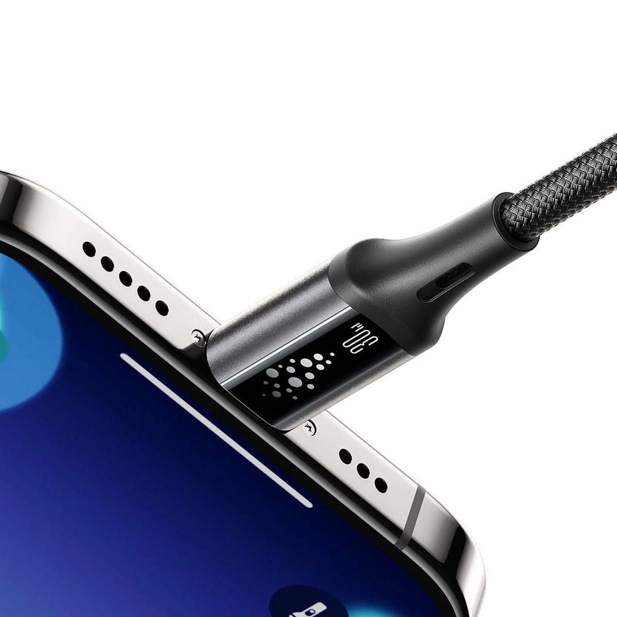 USB-C - Lightning Data- en Oplaadkabel Joyroom S-A60 StarTalk, 30W, 1.2m, Zwart