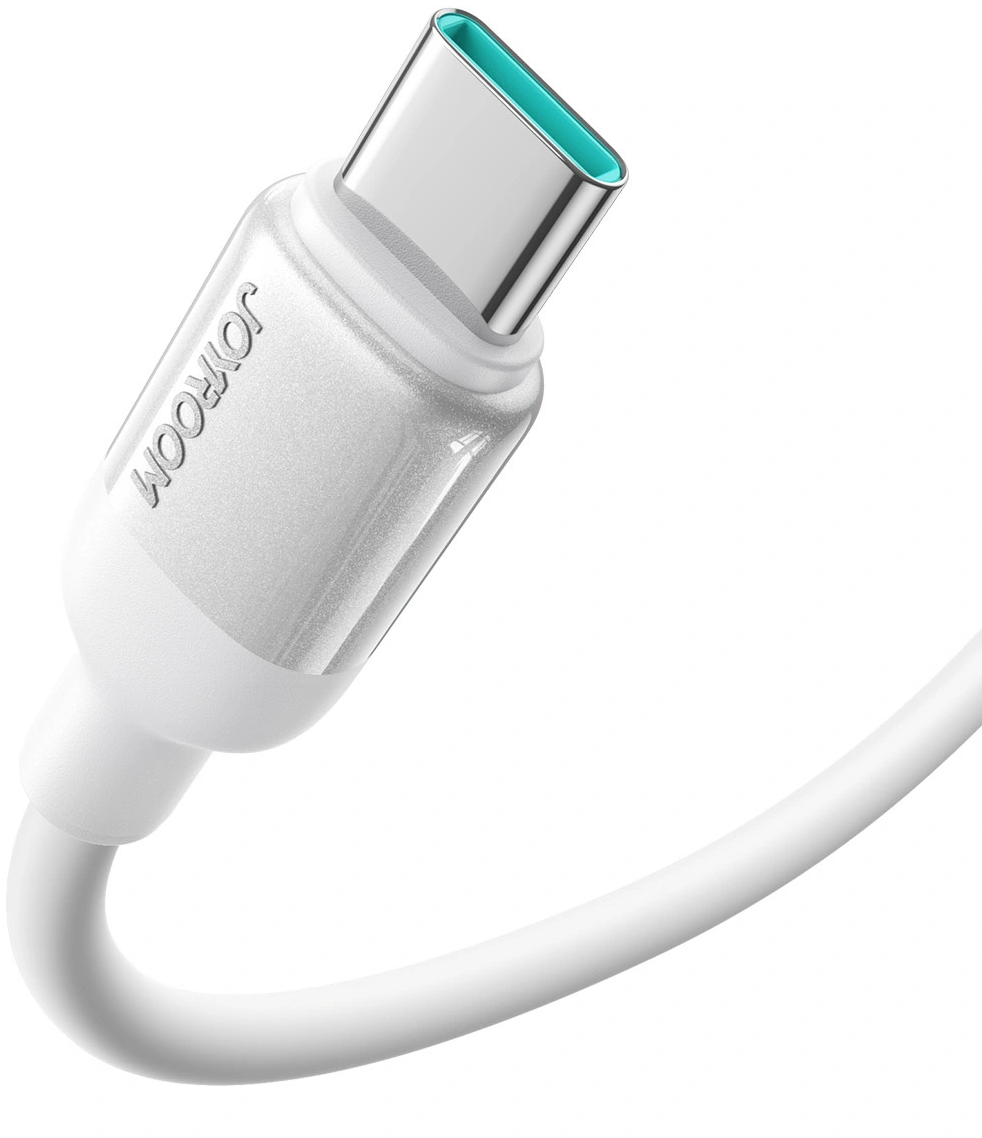 USB-A - USB-C Datakabel en Oplaadkabel Joyroom S-A62 Lively, 18W, 1,2m, Wit