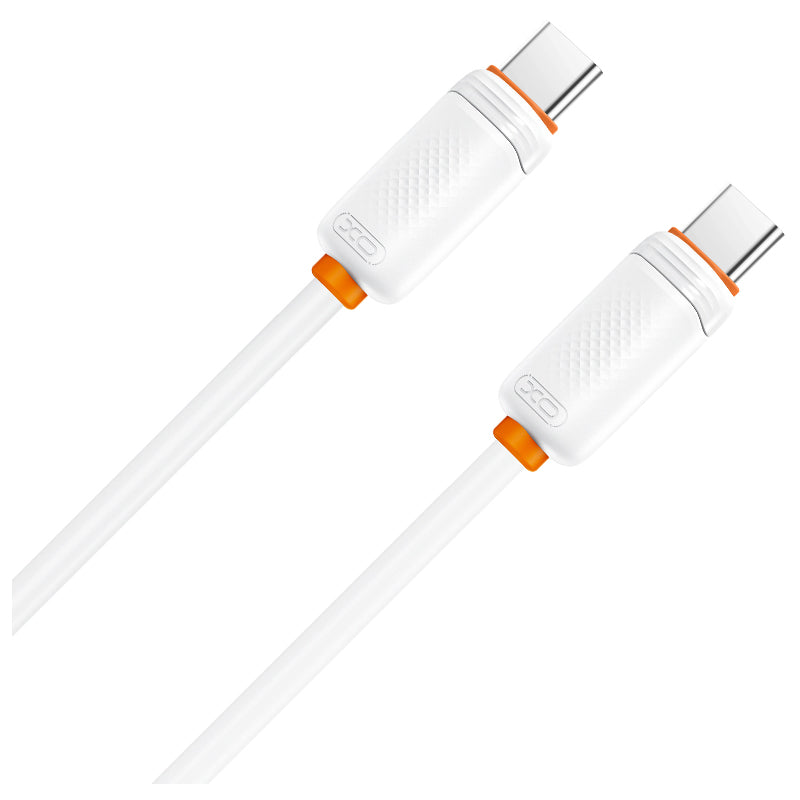 USB-C - USB-C XO Design NB-Q302B Gegevens- en Oplaadkabel, 60W, 1m, Wit