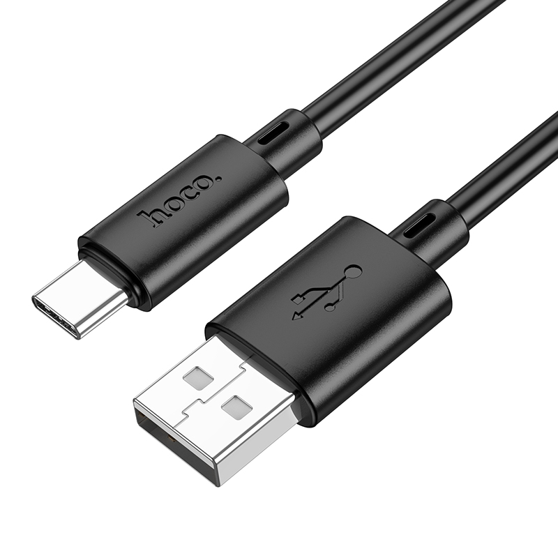 USB-A naar USB-C datakabel en oplaadkabel HOCO X88, 18W, 2m, Zwart