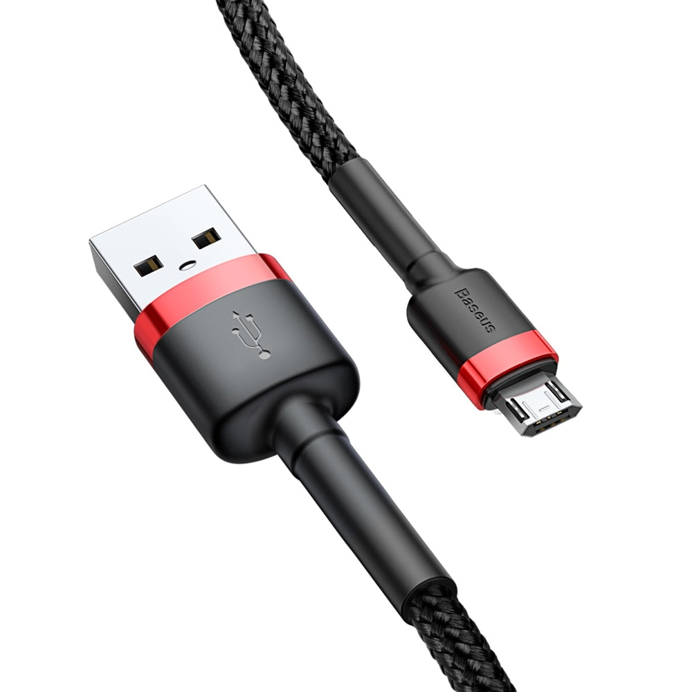 USB-A naar microUSB Data- en Oplaadkabel Baseus Cafule, 18W, 1m, Rood CAMKLF-B91