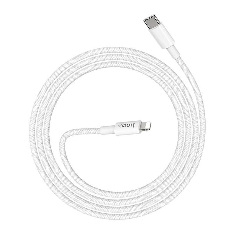 USB-C - Lightning Data- en Oplaadkabel HOCO X56, 20W, 1m, Wit