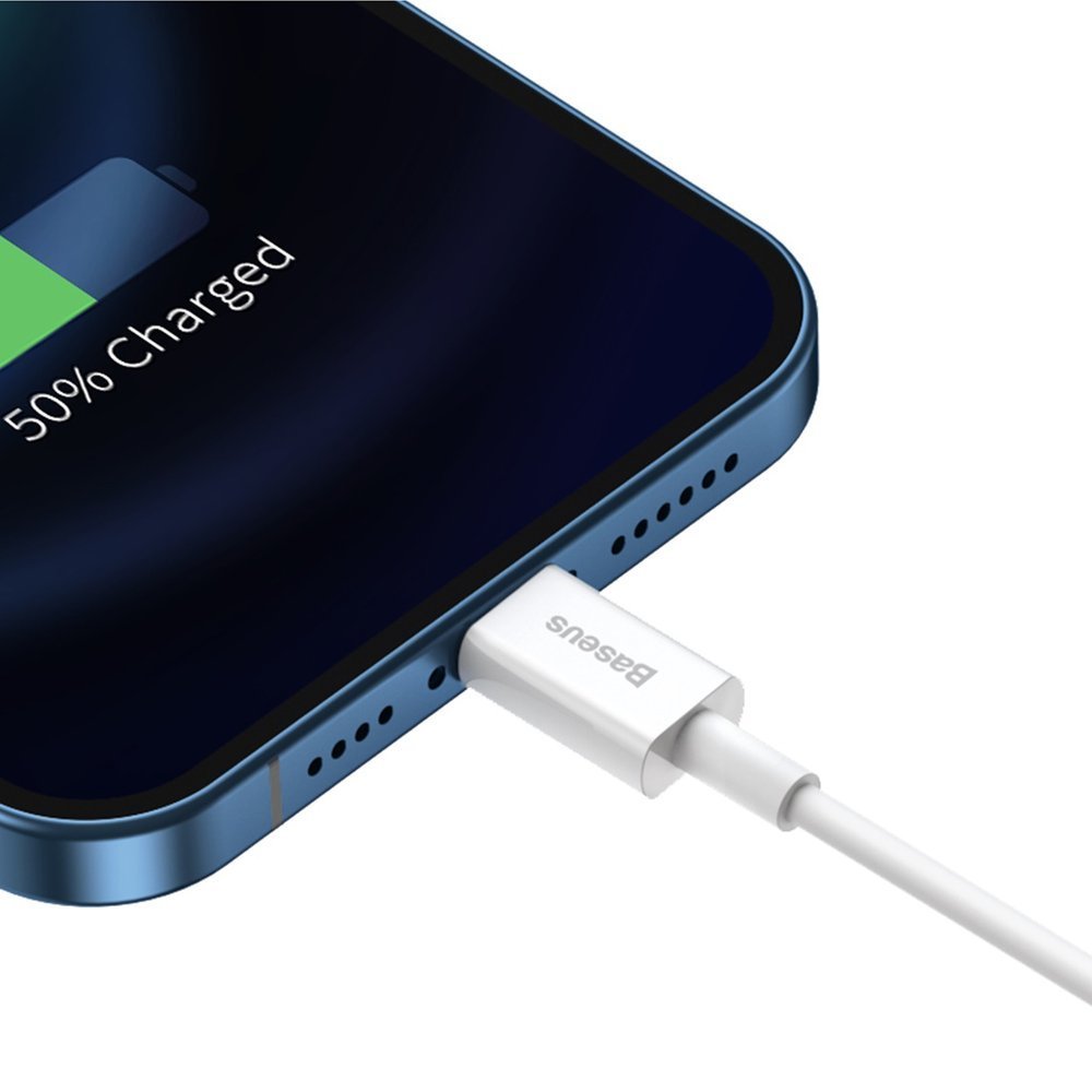 Data- en Oplaadkabel USB-A - Lightning Baseus Superior Series, 20W, 1.5m, Wit CALYS-B02