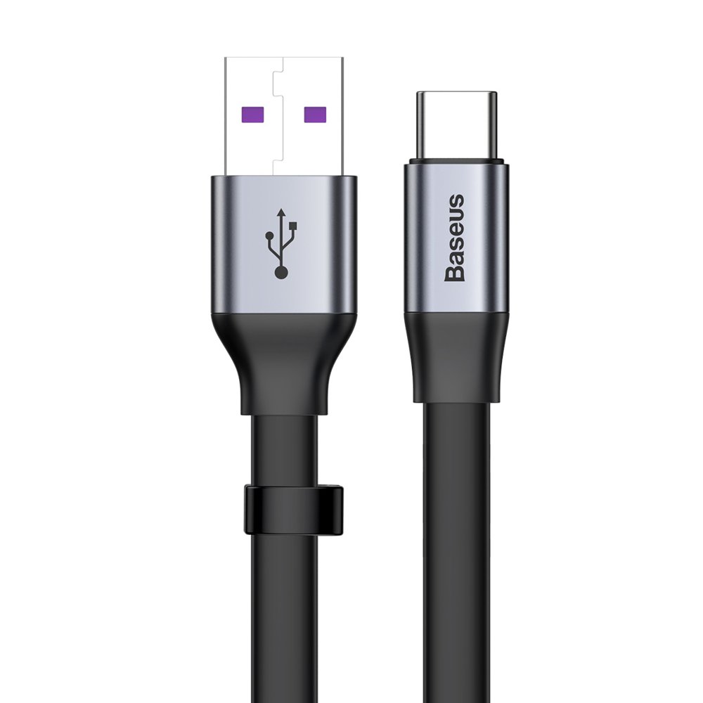 USB-A - USB-C Baseus Simple Data- en Oplaadkabel, 40W, 0.23m, Grijs CATMBJ-BG1