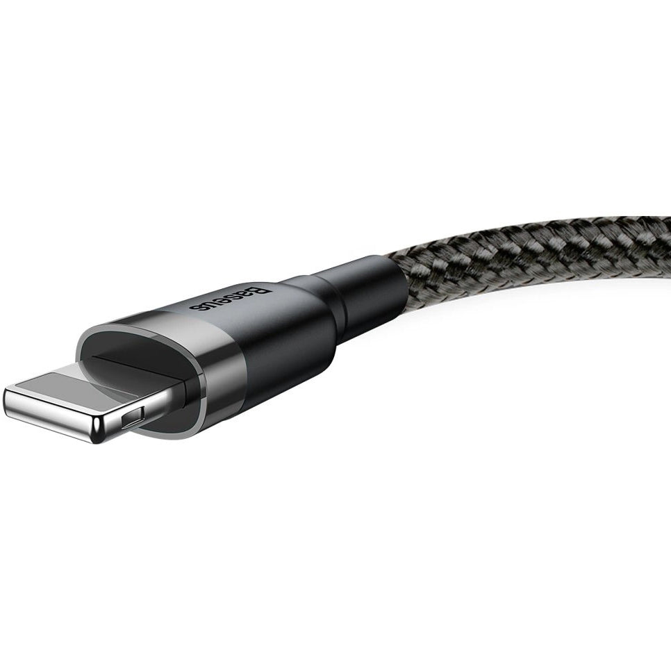 USB-A - Lightning Baseus Cafule Data- en Oplaadkabel, 18W, 0.5m, Grijs CALKLF-AG1