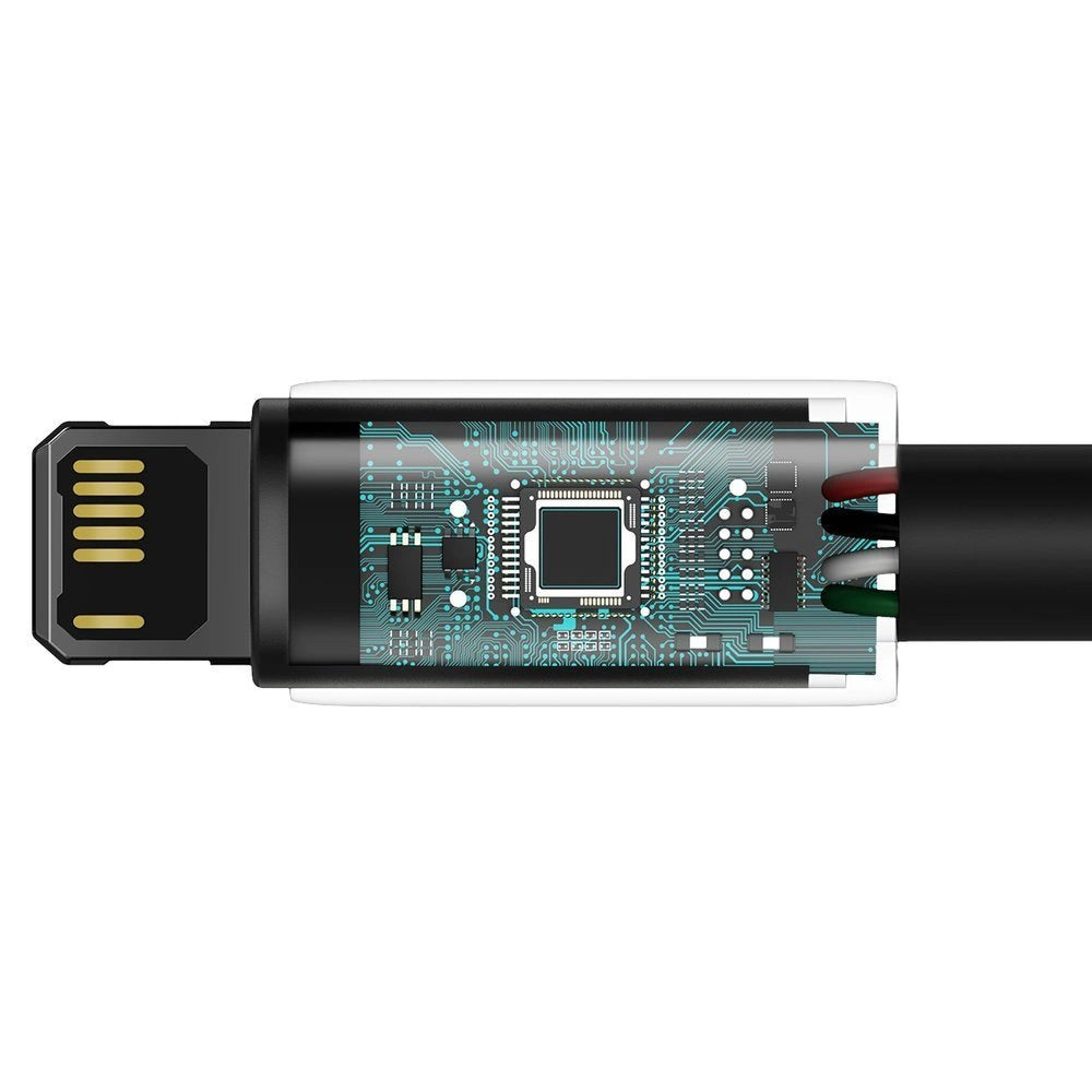 Gegevens- en oplaadkabel USB-A - Lightning Baseus Tungsten Gold, 20W, 1m, Zwart CALWJ-01