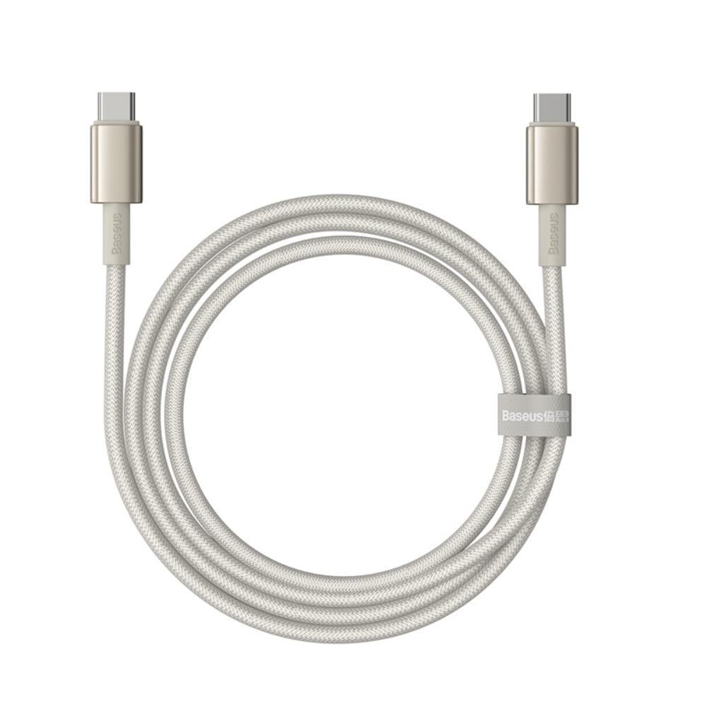 USB-C Data- en Oplaadkabel - USB-C Baseus Tungsten Gold, 100W, 1m, Goud P10319800G21-00