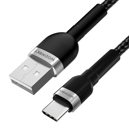 Data- en Oplaadkabel USB-A - USB-C WZK WNBAC1, 20W, 1m, Zwart