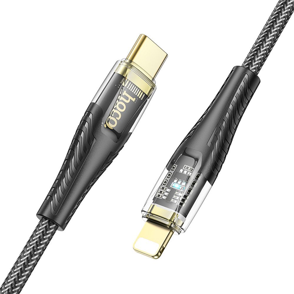 USB-C - Lightning Data- en Oplaadkabel HOCO U121, 27W, 1.2m, Zwart