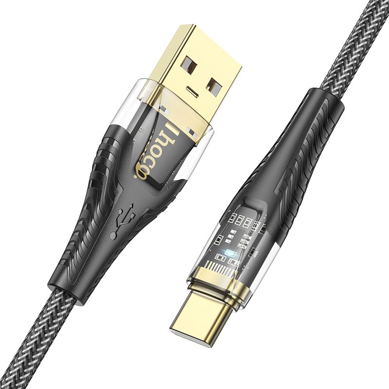 Data- en Oplaadkabel USB-A - USB-C HOCO U121, 18W, 1.2m, Zwart