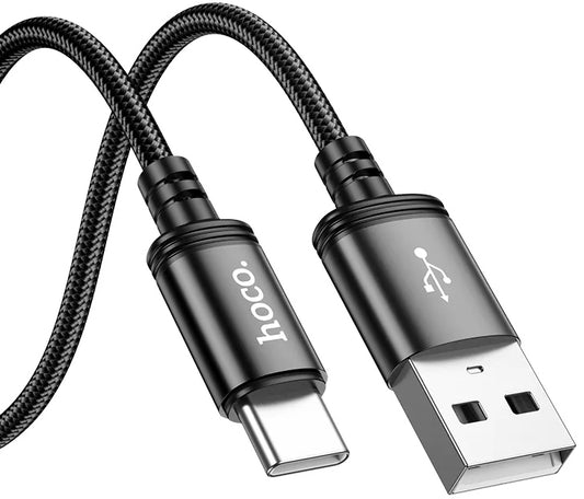 Data- en Oplaadkabel USB-A - USB-C HOCO X89, 18W, 2m, Zwart