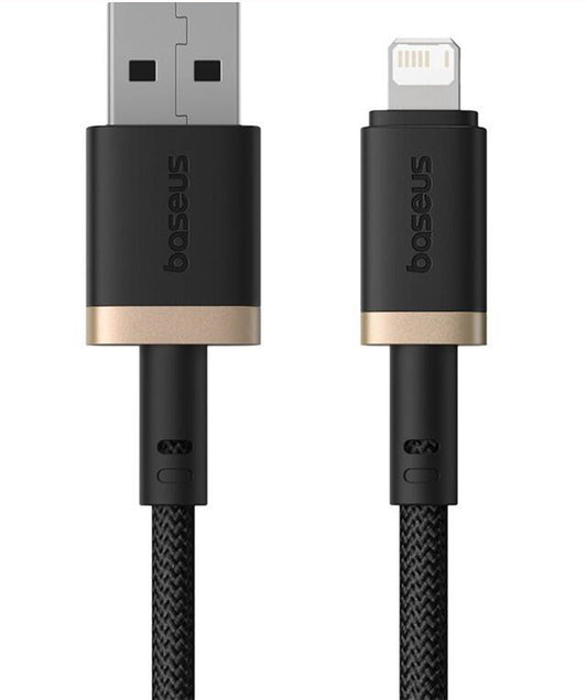 Data- en Oplaadkabel USB-A - Lightning Baseus Dura Series, 18W, 2m, Goud P10377801U01-02