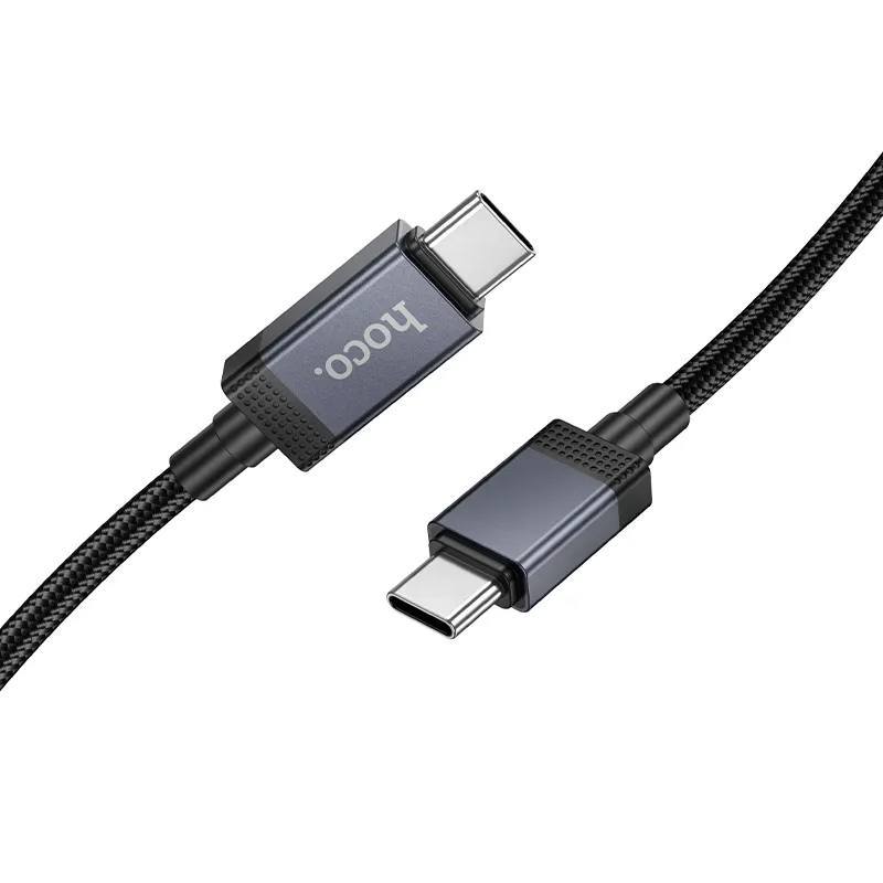USB-C Data- en Oplaadkabel - USB-C HOCO X118 Display, 60W, 1m, Zwart